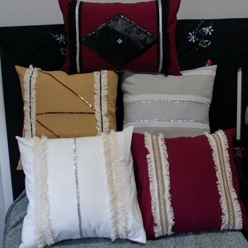 almohadon de tusor boho chic marroqui minimalista, almohadones decorados